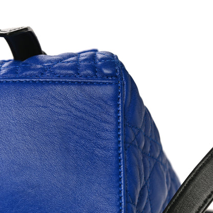 Christian Dior Lambskin Mesh Cannage Embroidered Large Stardust Backpack Blue 15 of 19