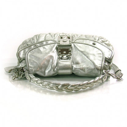Miu Miu Leather Matelasse Coffer Silver 4 of 10