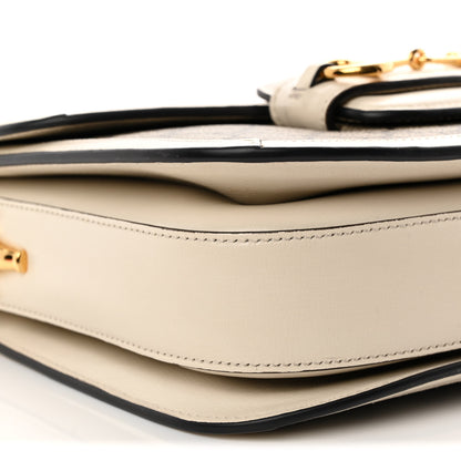 Gucci GG Supreme Monogram Horsebit 1955 Shoulder Bag Beige Mystic White 9 of 13