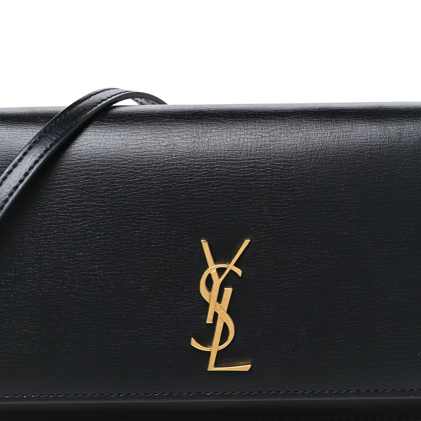 Smooth Calfskin Monogram Phone Holder Crossbody Black