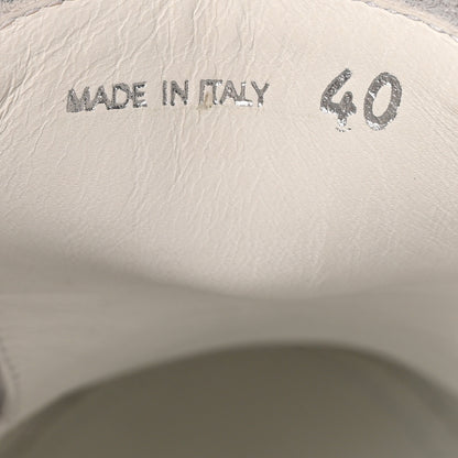 Prada Spazzolato Rubber Triangle Logo 50mm Derby Loafers 40 White 9 of 11