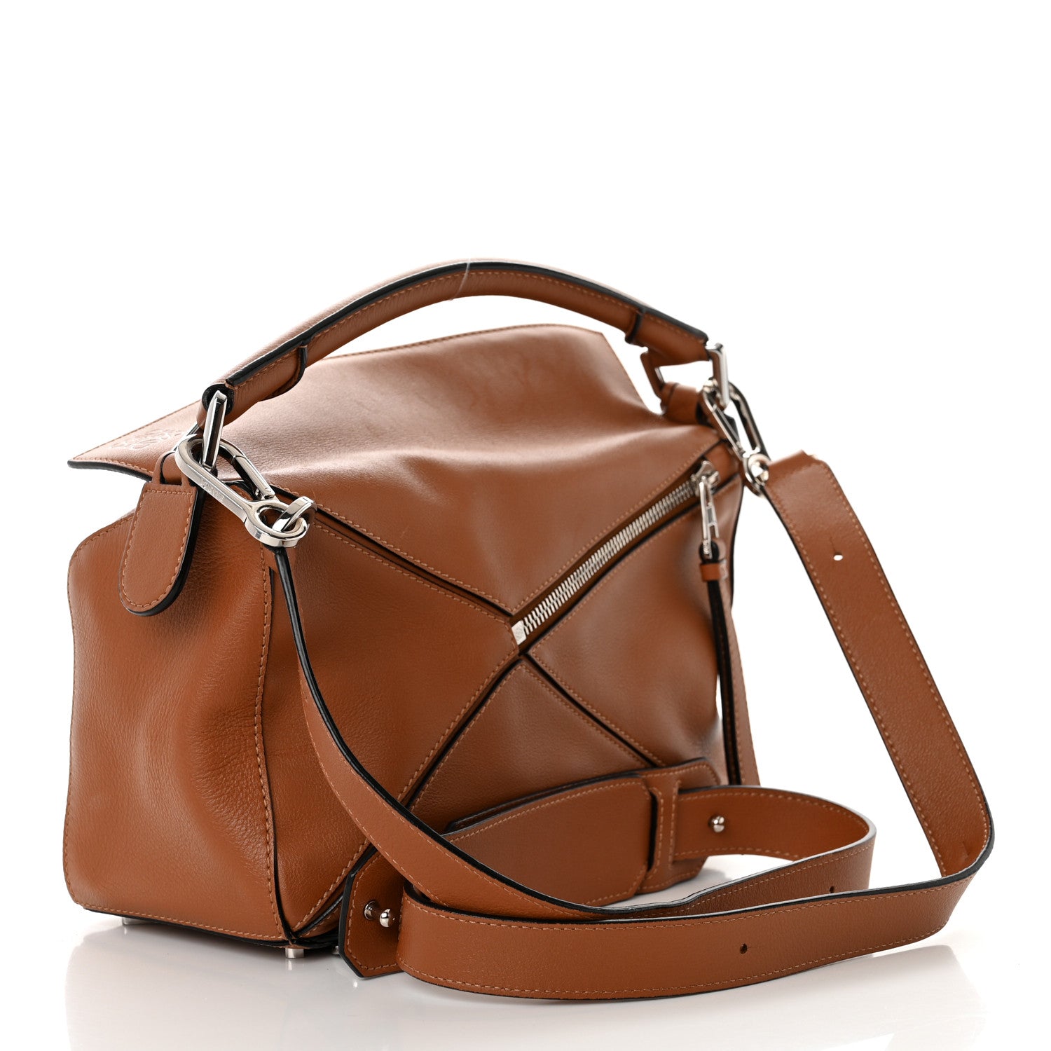 Loewe Calfskin Small Puzzle Bag Tan 2 of 11