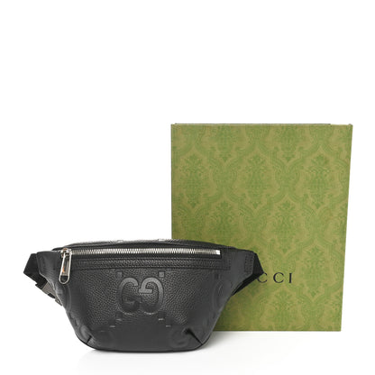 Gucci Piuma Calfskin Jumbo GG Embossed Small Belt Bag Black 11 of 11