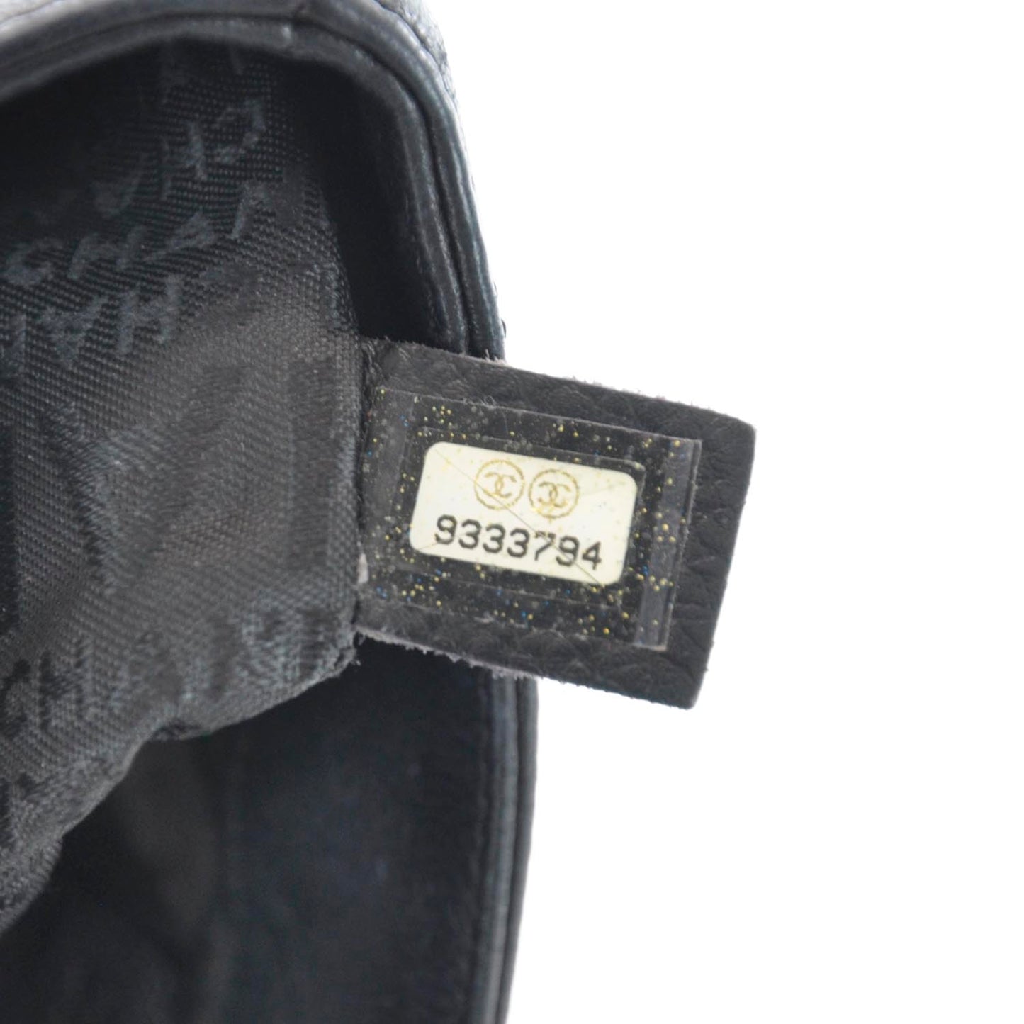 Leather Chain Pochette Black