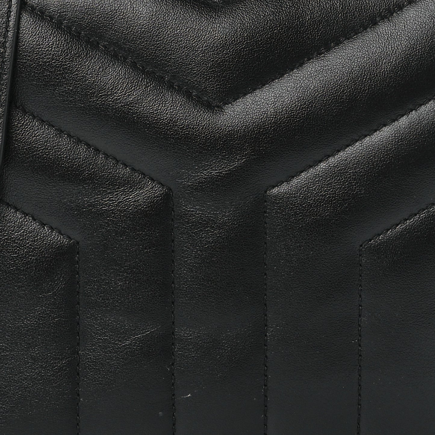 Calfskin Y Quilted Monogram Small Loulou Bowling Bag Black