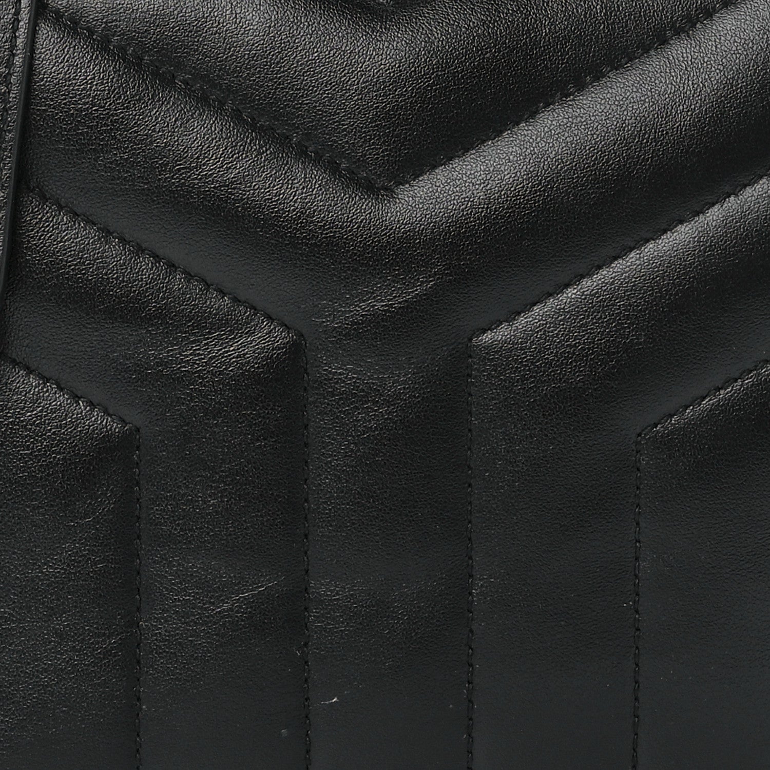 Saint Laurent Calfskin Y Quilted Monogram Small Loulou Bowling Bag Black 8 of 11