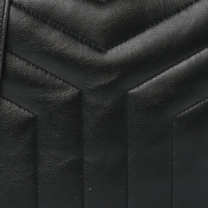 Saint Laurent Calfskin Y Quilted Monogram Small Loulou Bowling Bag Black 8 of 11