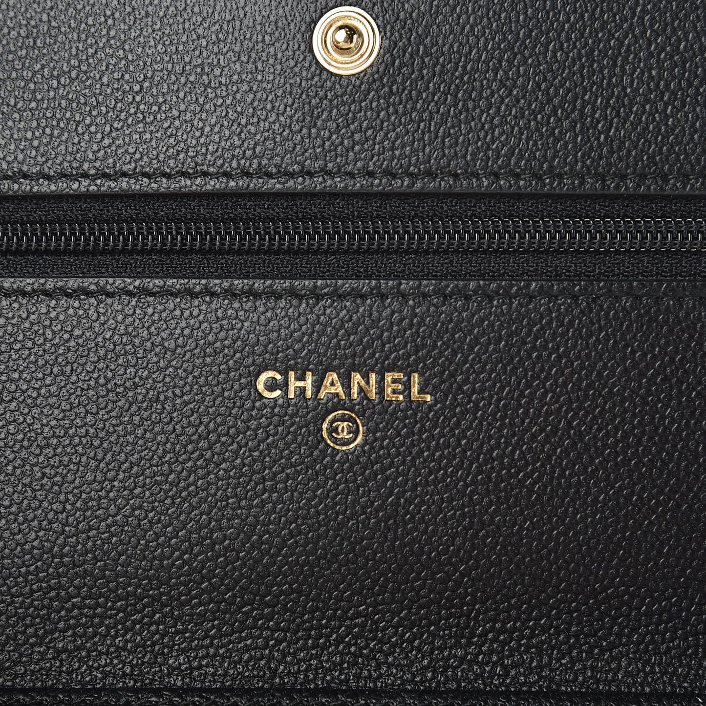 Caviar Quilted Boy Wallet On Chain WOC Black