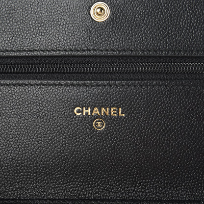 Chanel Caviar Quilted Boy Wallet On Chain WOC Black 6 of 13
