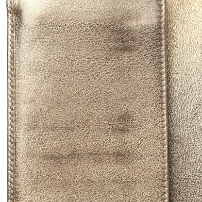 Gucci Crystal Monogram Metal Bar Continental Flap Wallet Gold 11 of 13