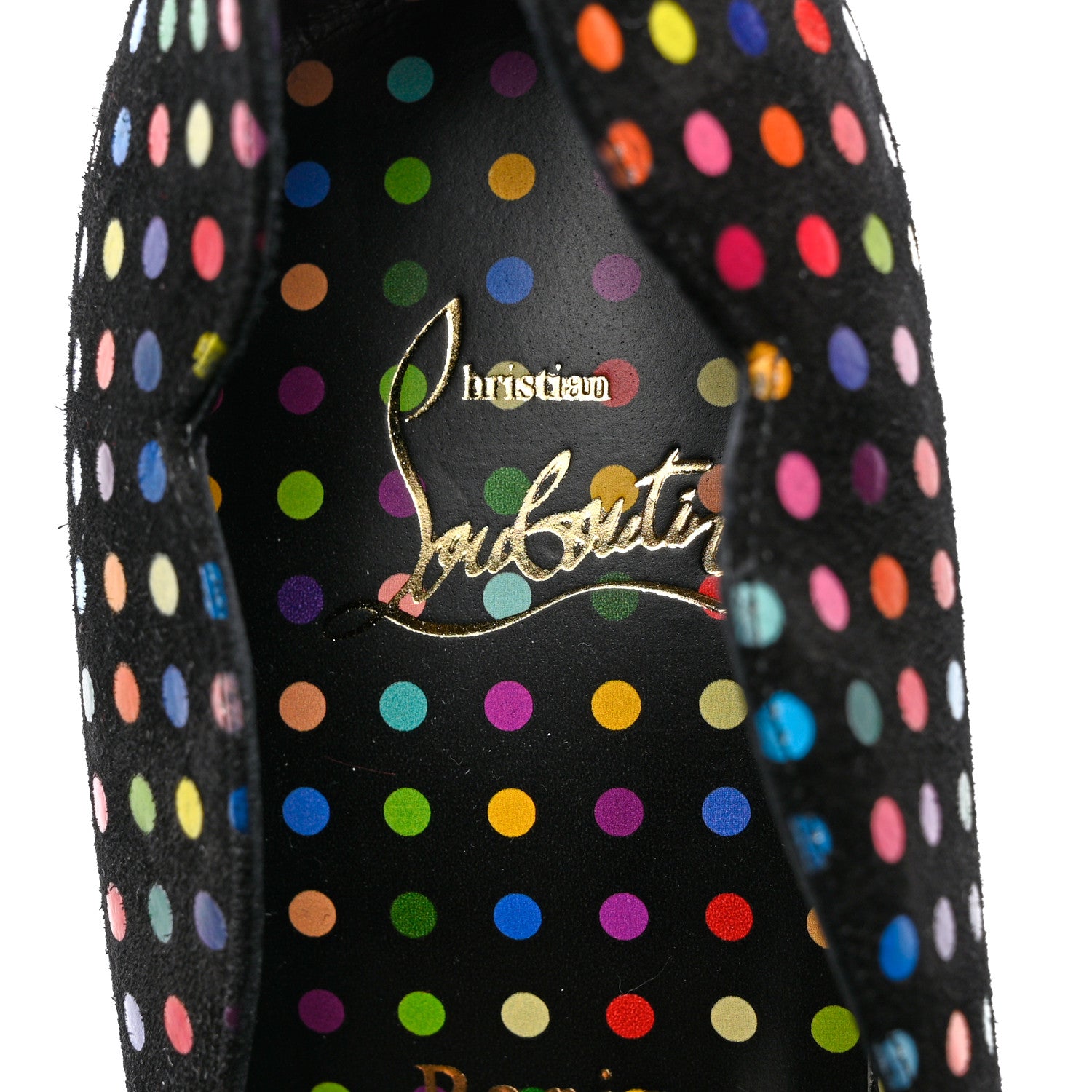 Christian Louboutin Suede Polka Dot Hot Chick 100 Pumps 41 Black Multicolor 6 of 9