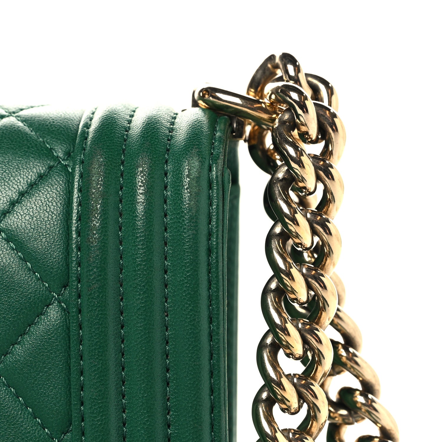 Chanel Lambskin Quilted Small Boy Flap Green 12 of 13