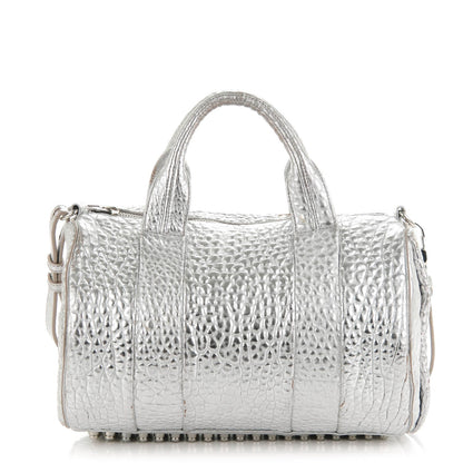 Alexander Wang Metallic Pebbled Lambskin Rocco Rhodium Hardware 1 of 11