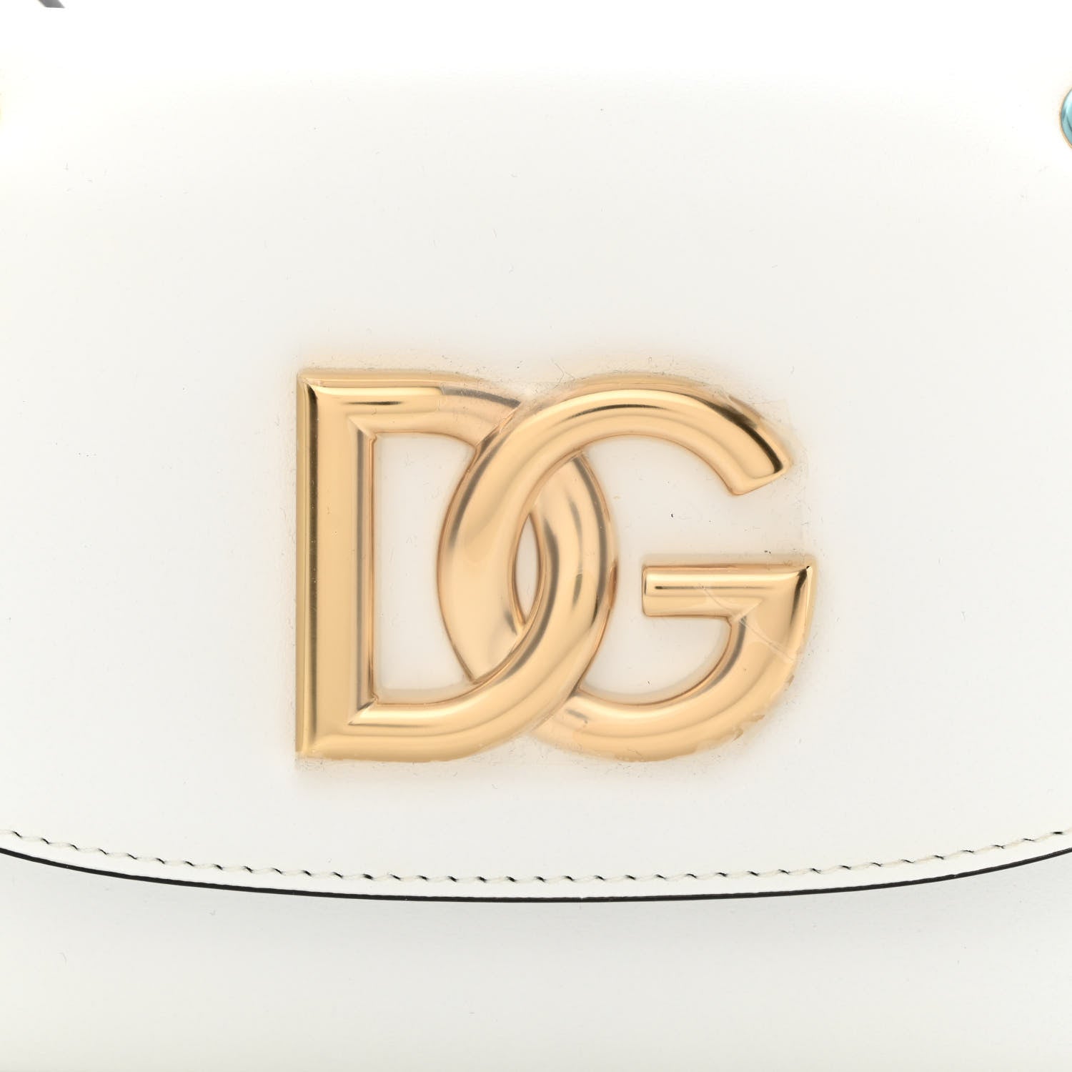 Dolce & Gabbana Calfskin 3.5 Flap Crossbody Bag White 7 of 9