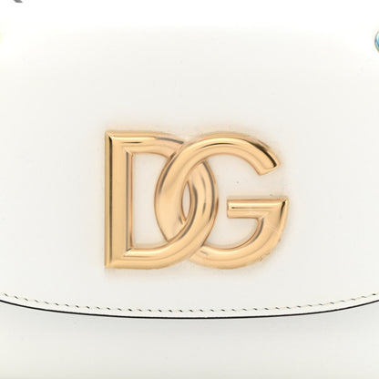 Dolce & Gabbana Calfskin 3.5 Flap Crossbody Bag White 7 of 9