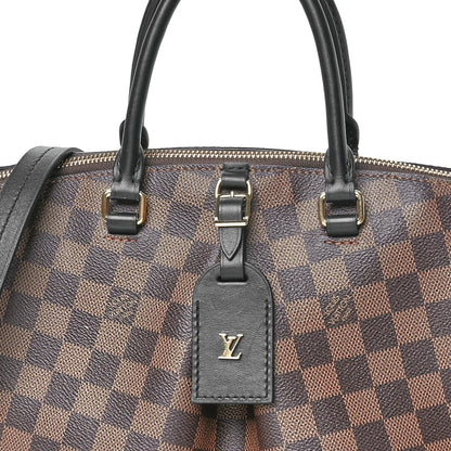 Louis Vuitton Damier Ebene Odeon Tote MM Black 7 of 9