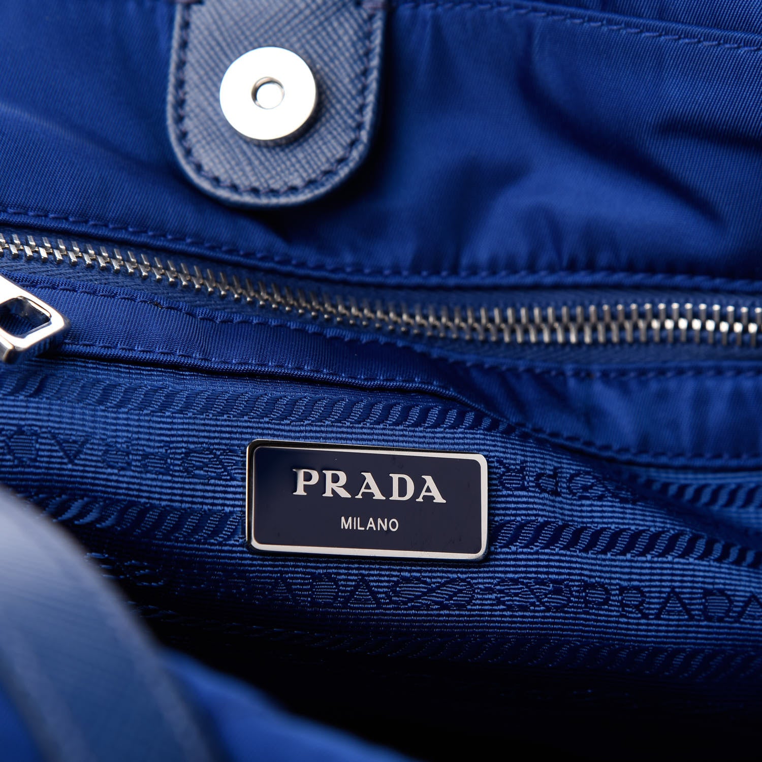 Prada Nylon Tessuto Impuntu Quilted Tote Bluette 6 of 9