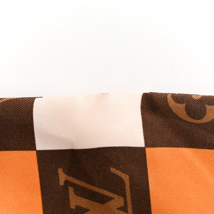 Louis Vuitton Silk Monogram Check Bandeau Beige 3 of 4