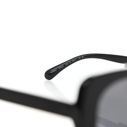 Chanel Acetate Strass Polarized Square Sunglasses 5422-B Black 5 of 8