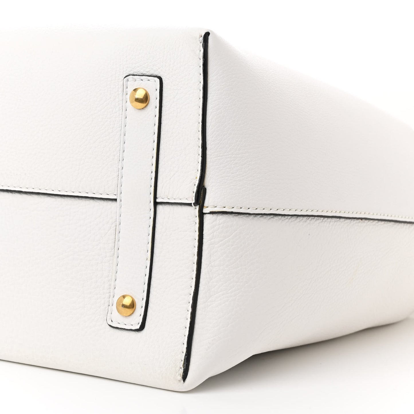 Soft Grain Calfskin Large Belt Bag Chalk White