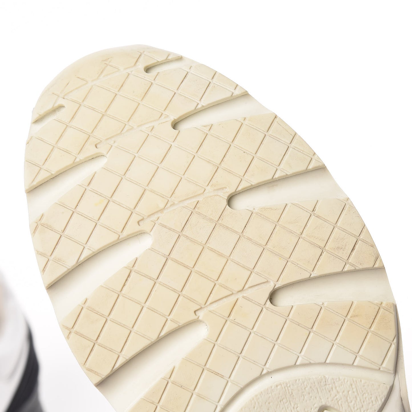 Calfskin Laminated Womens CC Sneakers 38 White Black