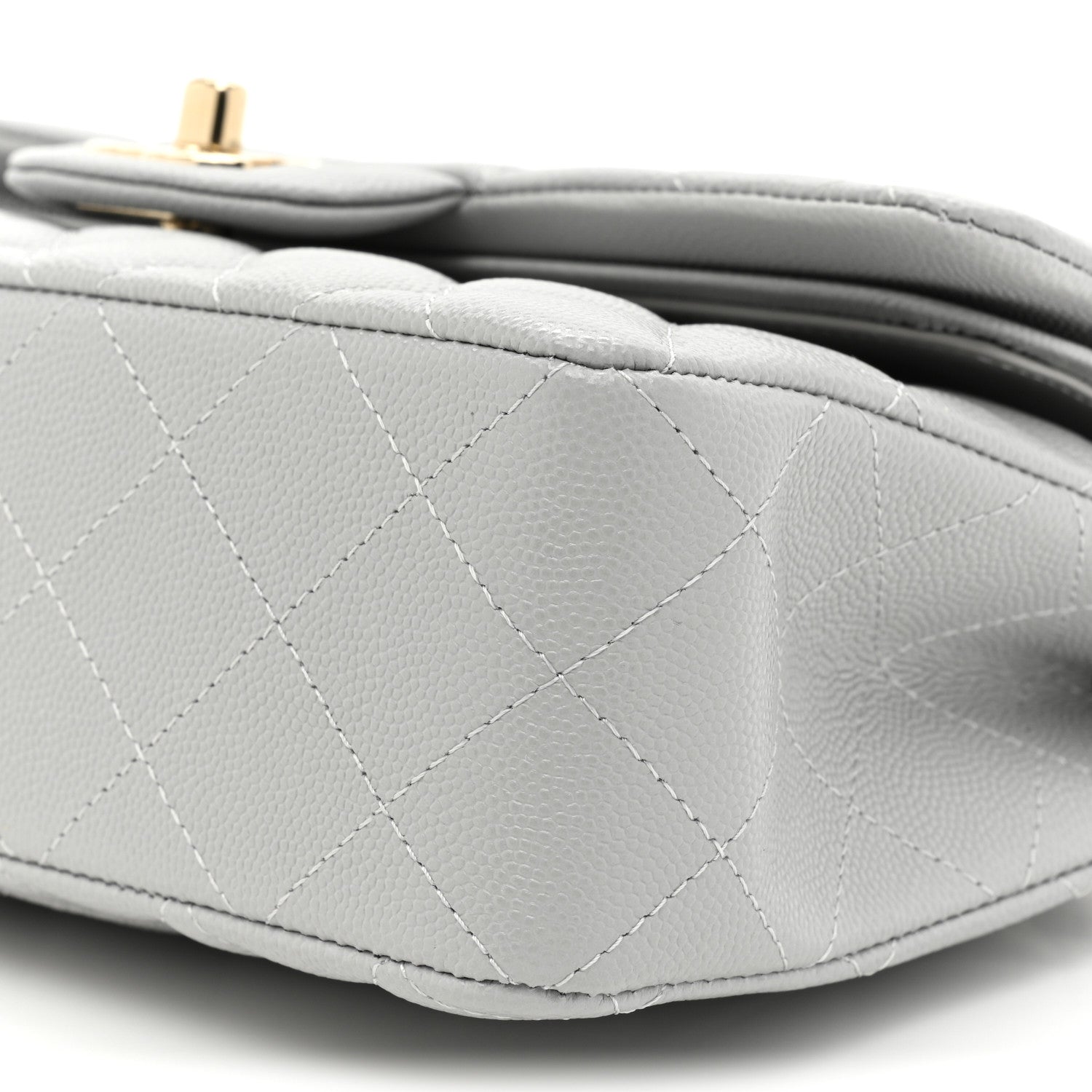 Chanel Caviar Quilted Small Double Flap Grey 9 of 13