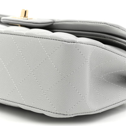 Chanel Caviar Quilted Small Double Flap Grey 9 of 13