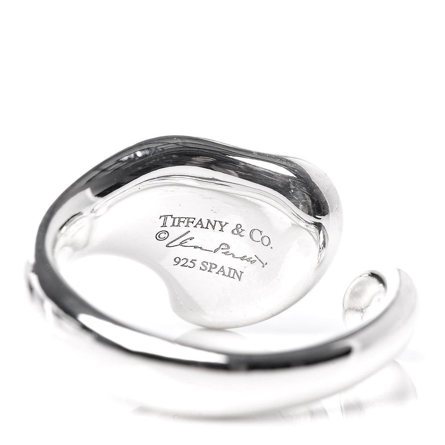 Sterling Silver Diamond Elsa Peretti Full Heart Ring 48 4.5