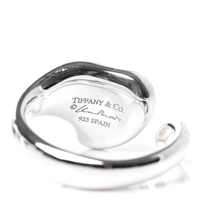 Tiffany Sterling Silver Diamond Elsa Peretti Full Heart Ring 48 4.5 4 of 4
