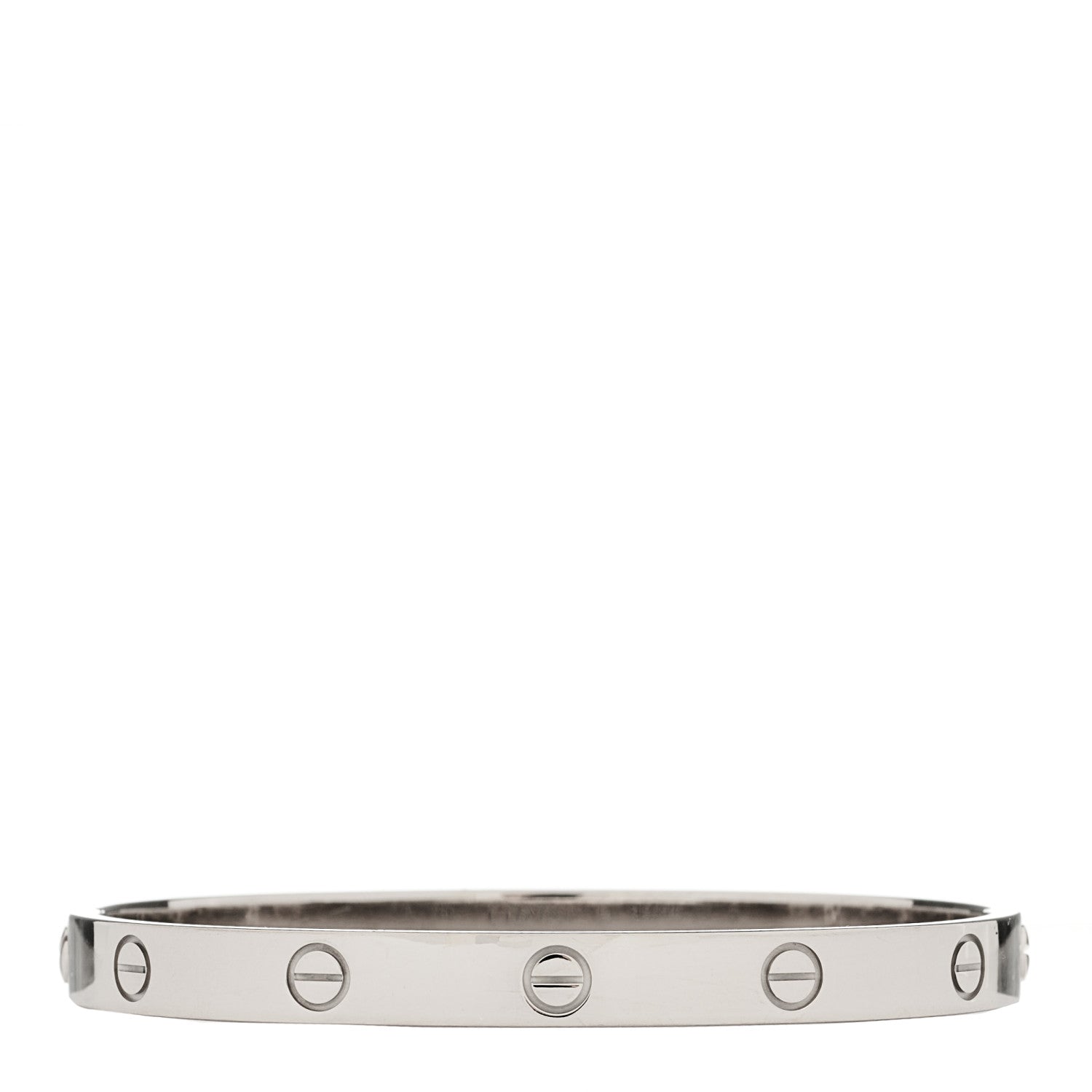 Cartier 18K White Gold LOVE Bracelet 18 1 of 6