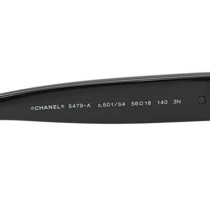 Chanel Acetate Square Heart Sunglasses 5479-A Black 6 of 6