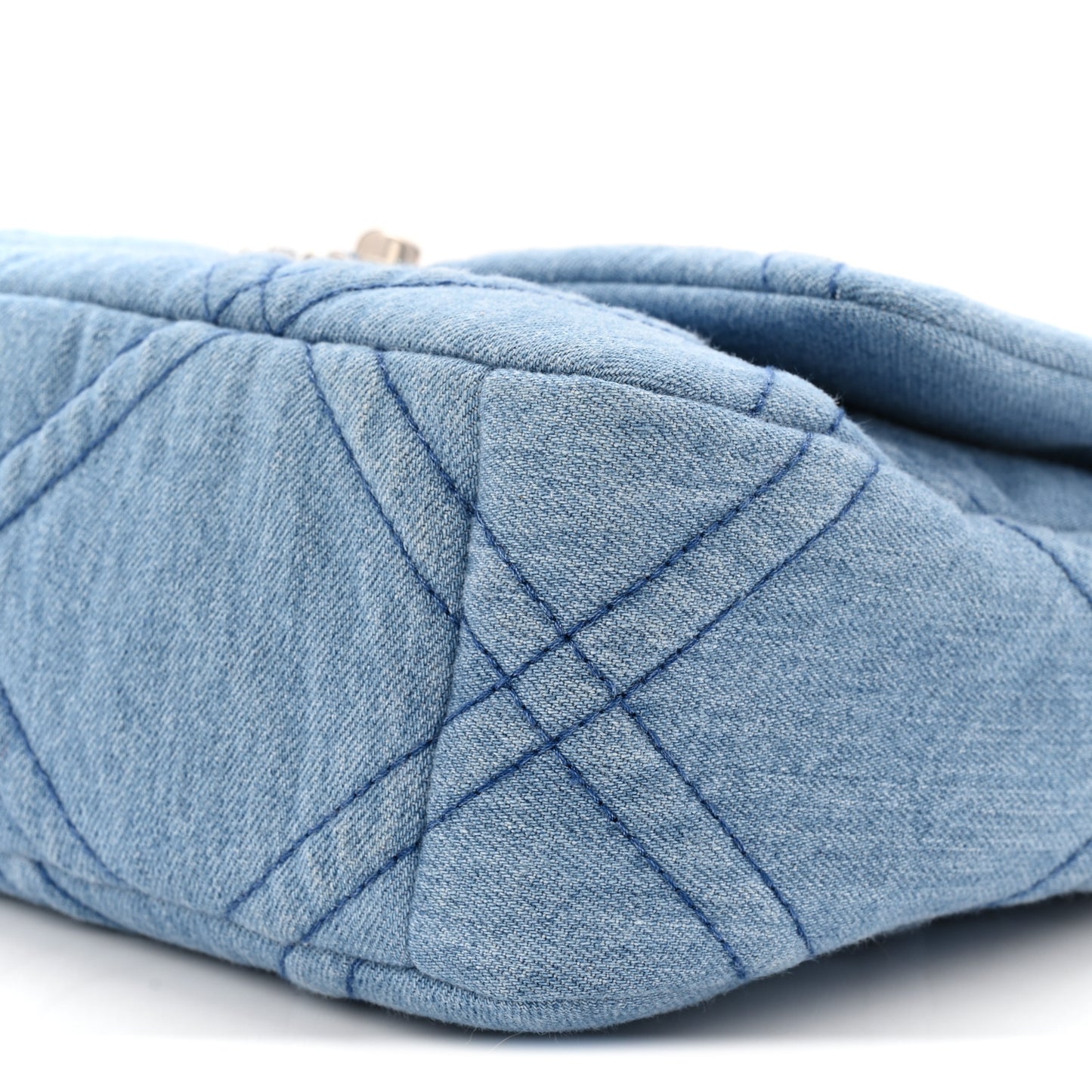 Denim Quilted Medium Chanel 19 Flap Blue