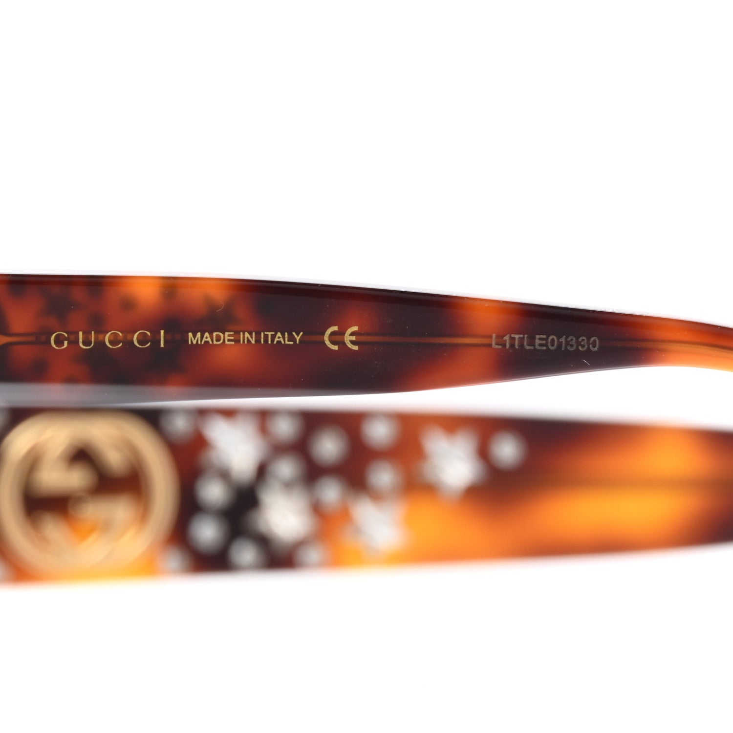 Gucci Acetate Stars Cat Eye Sunglasses GG0116S Havana 6 of 9
