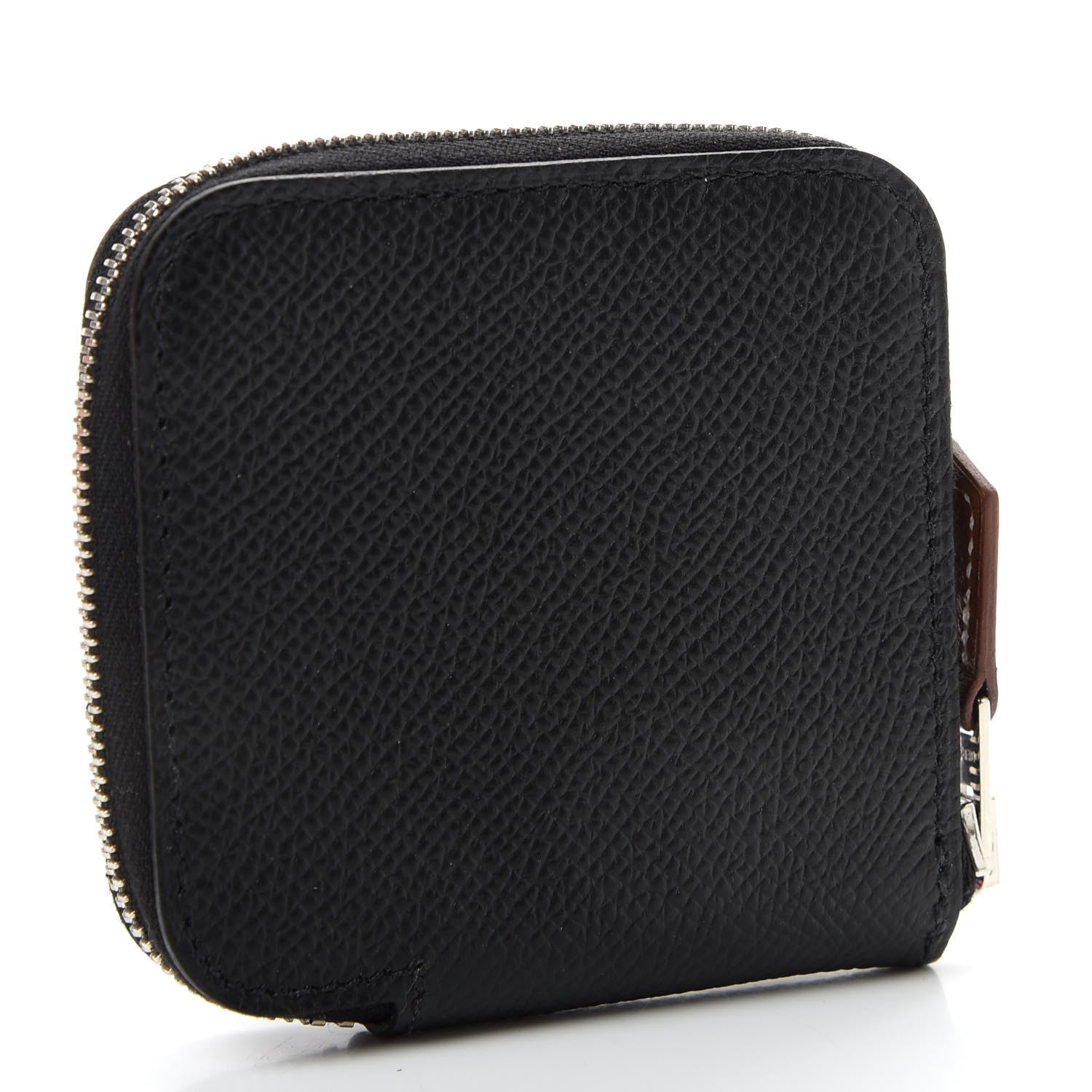 Hermes Epsom Silk'in Coin Purse Black Bleu Brume 3 of 7