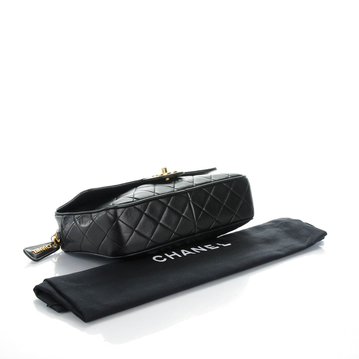 Lambskin Quilted Camera Case Black