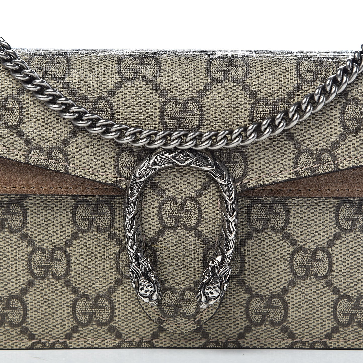 GG Supreme Monogram Super Mini Dionysus Shoulder Bag Taupe