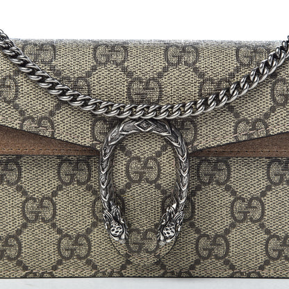 Gucci GG Supreme Monogram Super Mini Dionysus Shoulder Bag Taupe 10 of 11