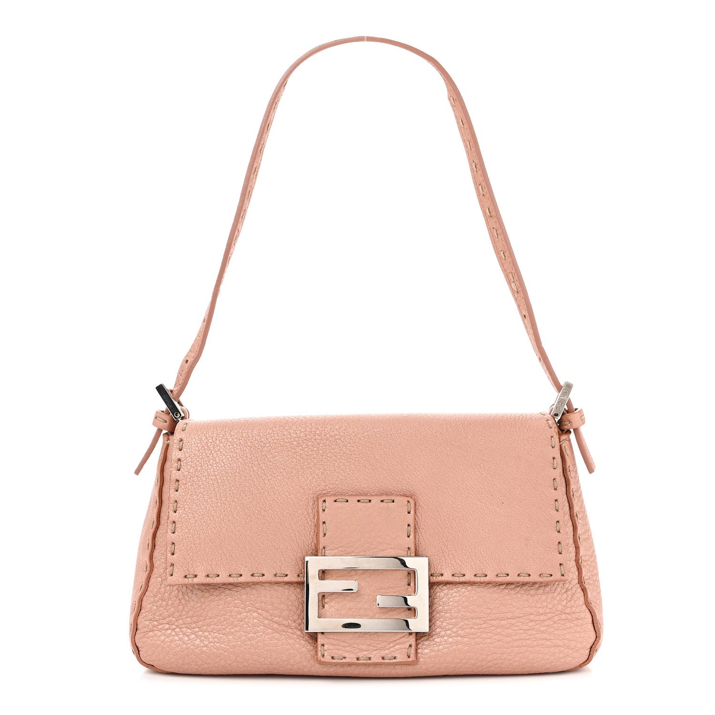 Calfskin Romano Selleria Mini Mama Baguette Bois De Rose