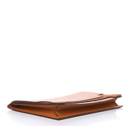 Hermes Evercolor Veau Grizzly Multiplis Clutch Bag Toffee Chamois 4 of 9