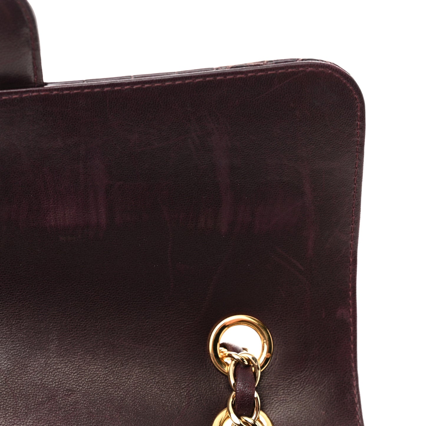 Alligator Medium Double Flap Purple