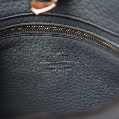 Valentino Garavani Pebbled Calfskin Mini Rockstud Flip-Lock Messenger Bag Amadeus 8 of 10