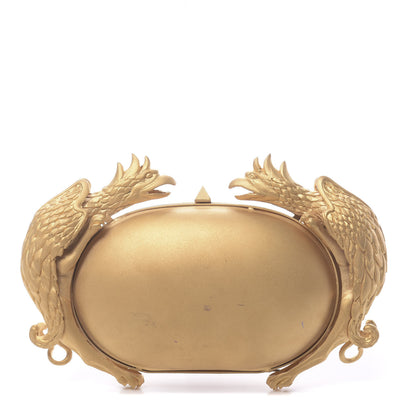 Valentino Garavani Metal Gryphon Clutch Gold 1 of 15