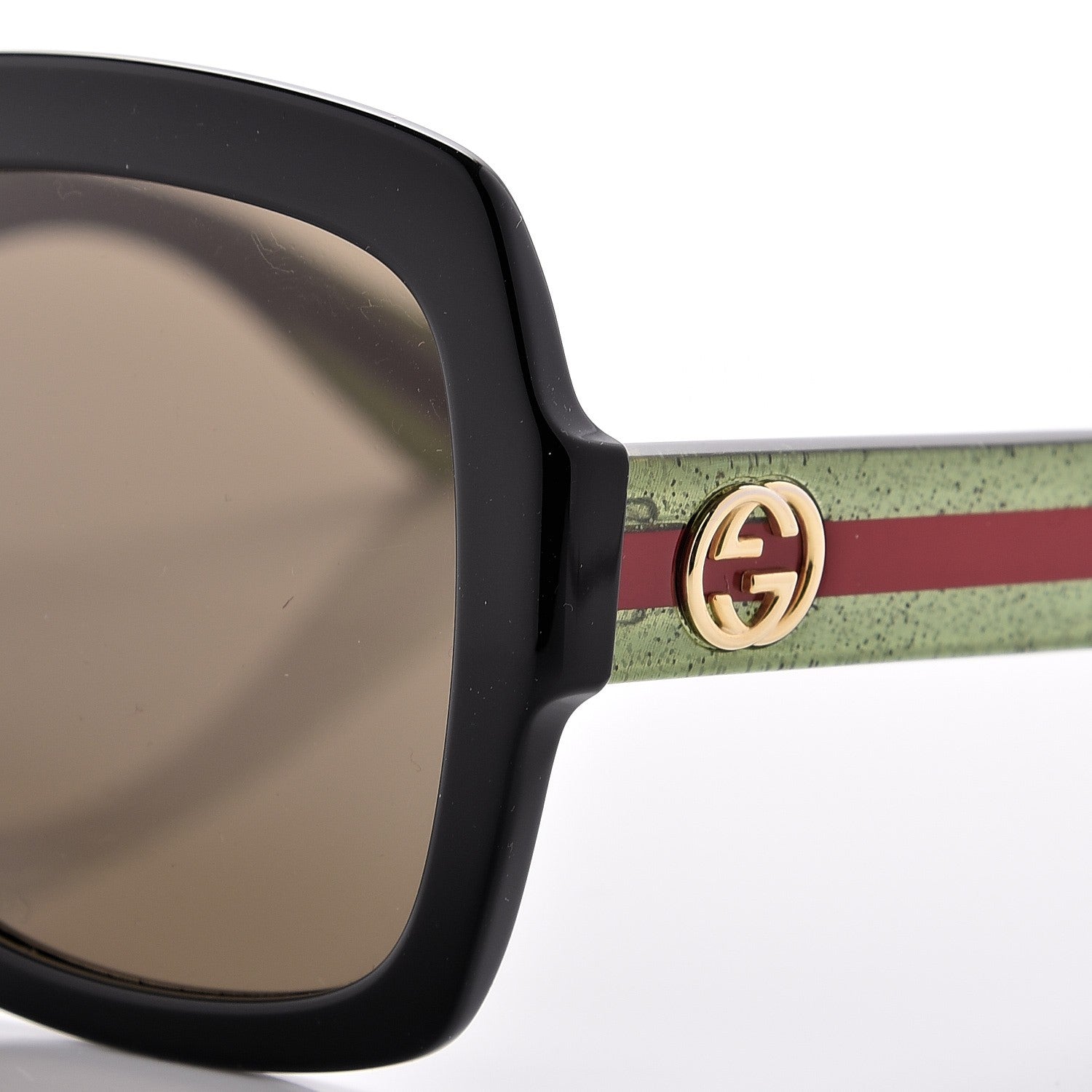 Gucci Oversize Square Web GG 0036S Sunglasses Black 7 of 7