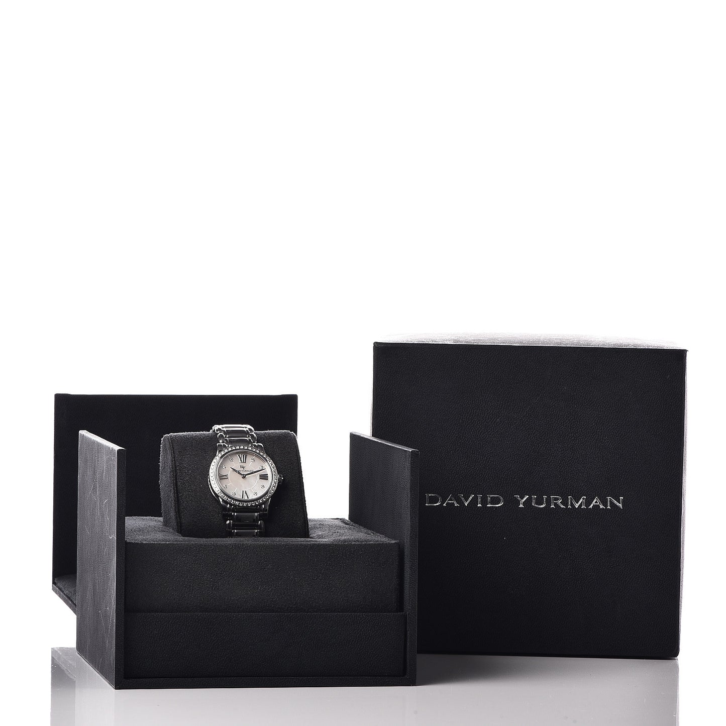 Stainless Steel Diamond Bezel Mother of Pearl 30mm Classic Quartz Watch