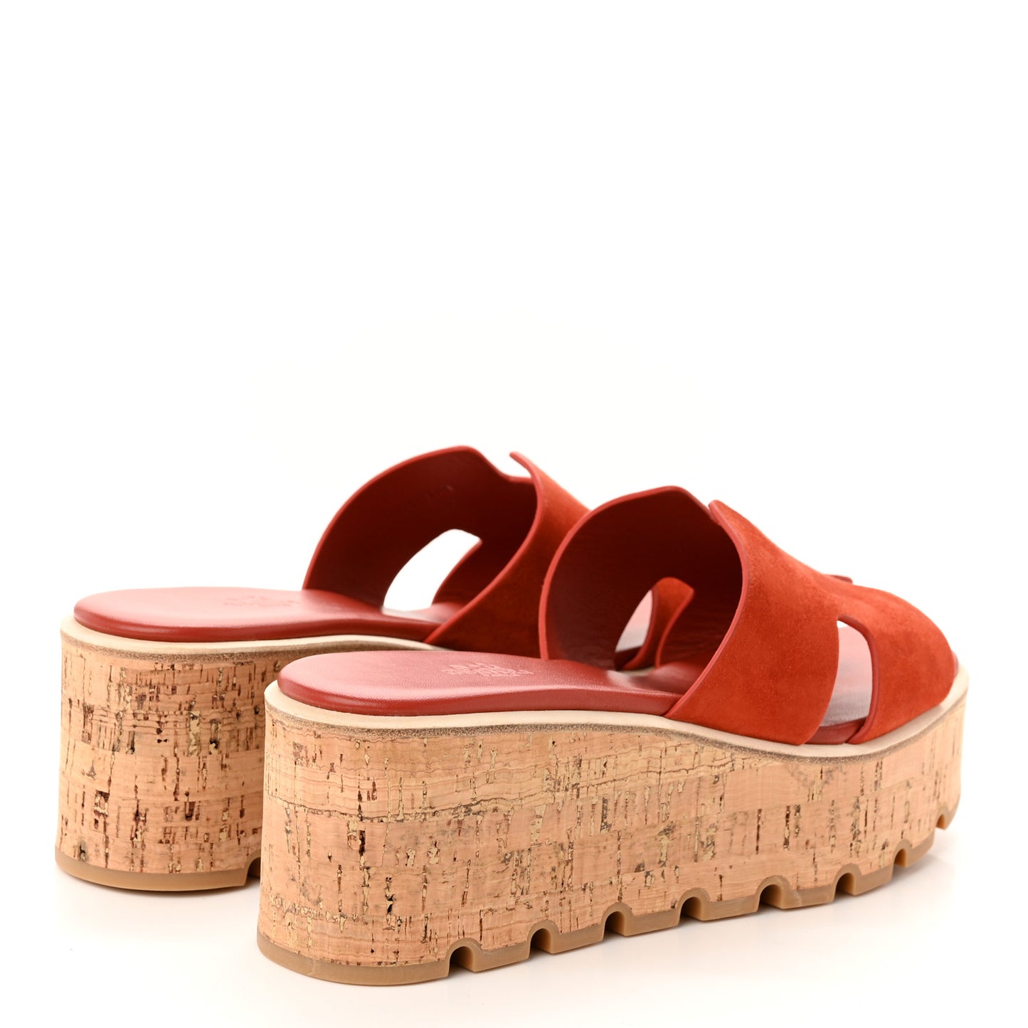 Suede Goatskin Cork Eze 30 Sandals 39 Orange Brulee