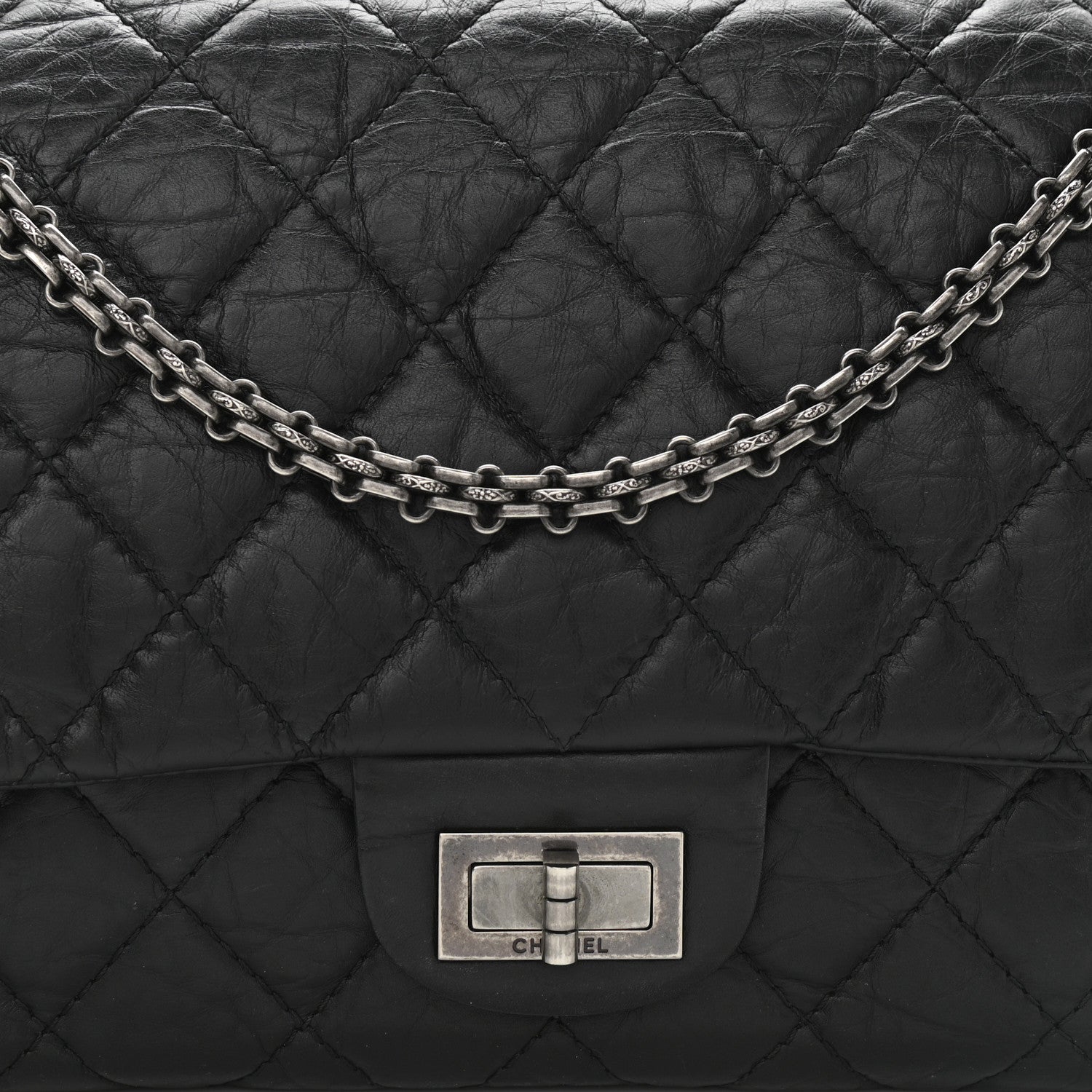 Chanel Aged Calfskin Quilted 2.55 Reissue 227 Flap Black 8 of 11