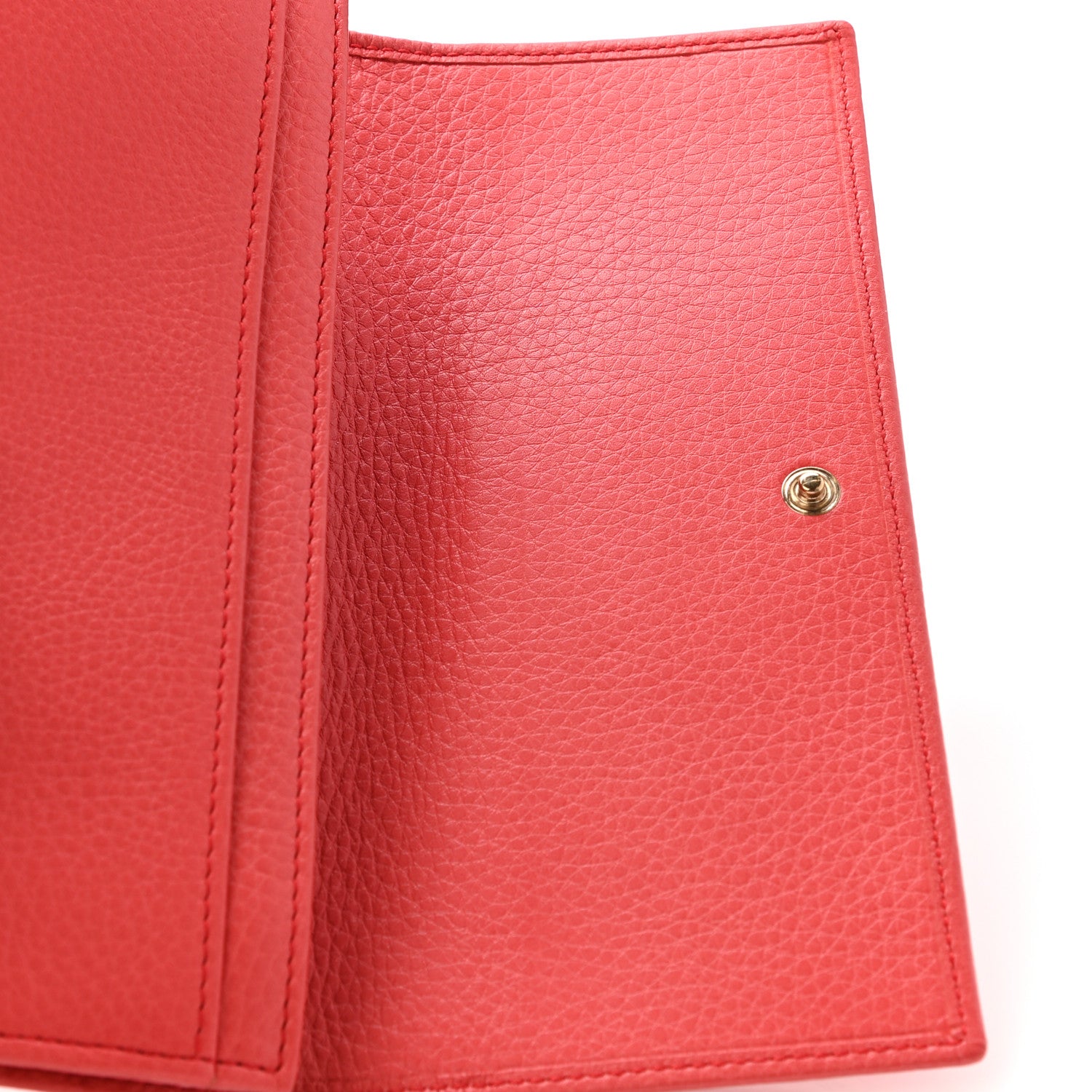 Gucci Pebbled Calfskin Large Soho Continental Wallet Red 5 of 8