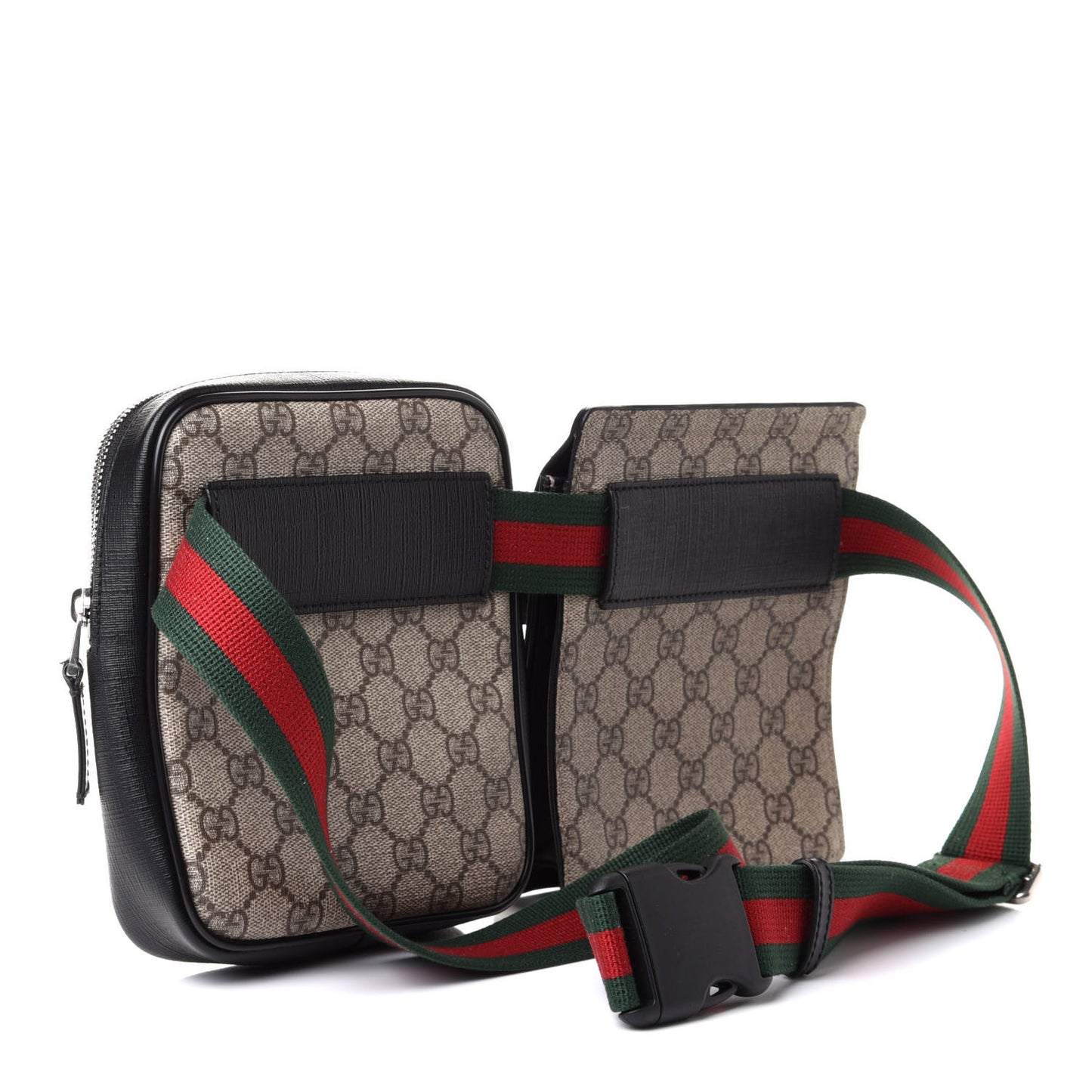 GG Supreme Monogram Web Belt Bag Black