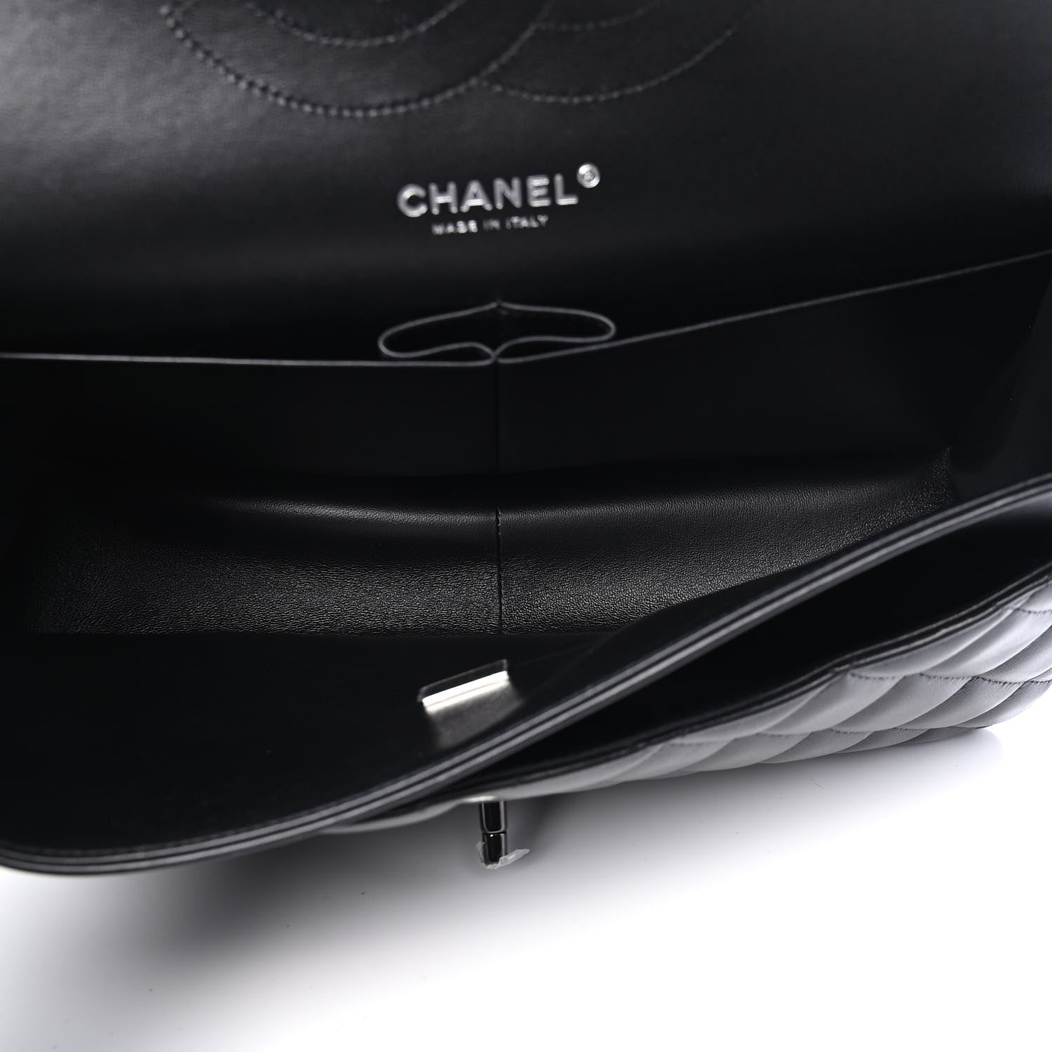 Chanel Lambskin Quilted Jumbo Double Flap So Black 5 of 9