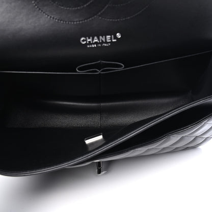 Chanel Lambskin Quilted Jumbo Double Flap So Black 5 of 9